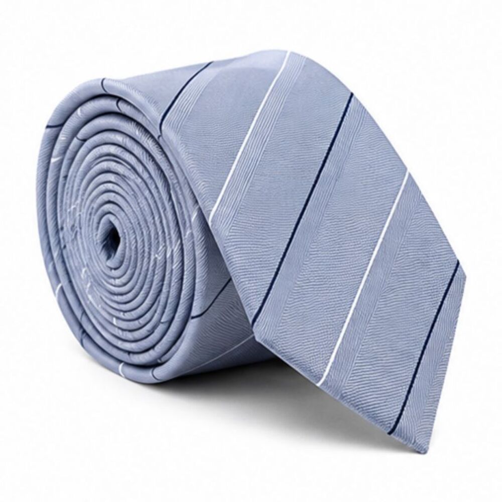 Emporio Armani Silk Violet Striped 3in Tie – Made in Italy
